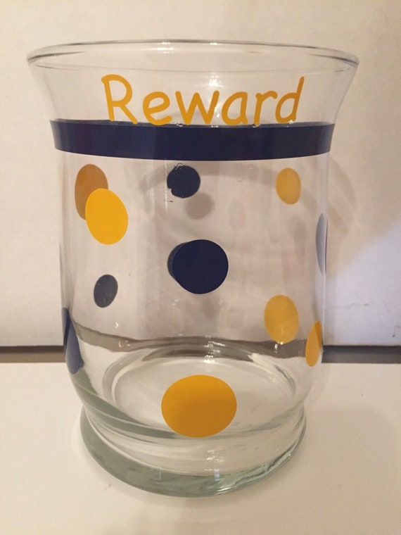 Class/individual glass marble reward jar Etsy