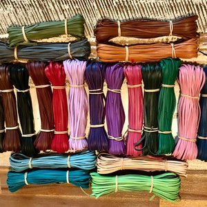 3.0mm (1/8" inch) Kangaroo Leather Braiding Lace lacing whips dog leads dog leash braided model horse 10 Meter Hanks Colors