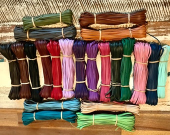 3.0mm (1/8" inch) Kangaroo Leather Braiding Lace lacing whips dog leads dog leash braided model horse 10 Meter Hanks Colors