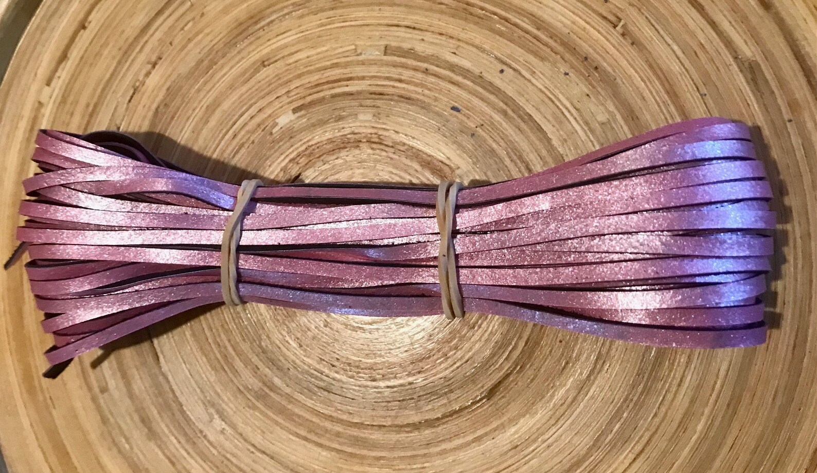 Soft Pink Metallic Exclusive Kangaroo leather Lace lacing for Etsy