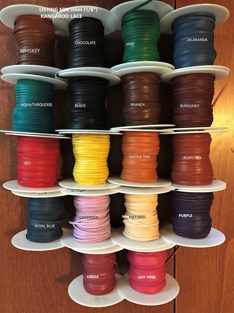 3.0mm 1/8 Inch Kangaroo Leather Braiding Lace Lacing Etsy