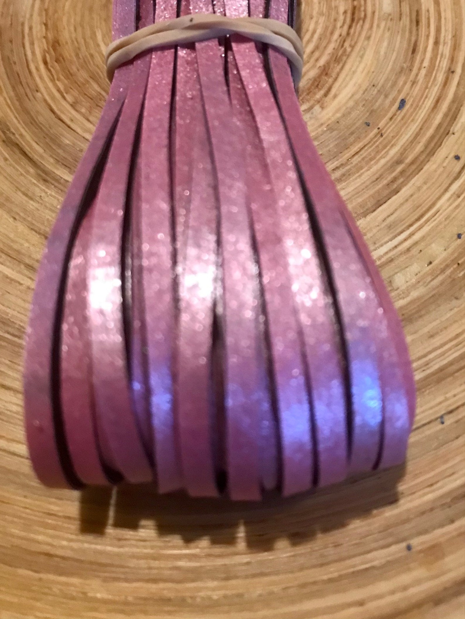 Soft Pink Metallic Exclusive Kangaroo leather Lace lacing for Etsy