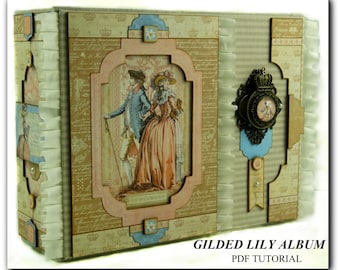 Vergulde lelie mini plakboekalbum pdf-zelfstudie