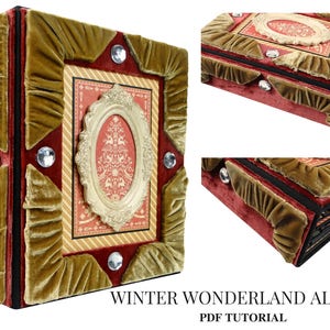 Winter Wonderland Mini Album  PDF Tutorial, Mini Album Tutorial, Scrapbook Tutorial, Scrapbook Album PDF Tutorial, Christmas Album Tutorial