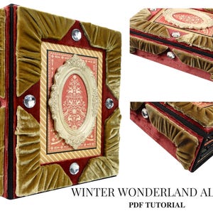 Winter Wonderland Mini Álbum Tutorial en PDF, Tutorial de Mini Álbum, Tutorial de Álbum de Recortes, Tutorial de Álbum de Recortes en PDF, Tutorial de Álbum de Navidad imagen 1