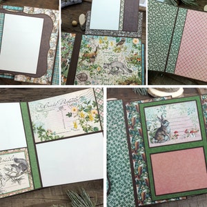 PDF TUTORIAL with Printable Mini Album /Scrapbook Templates / Woodland Friends Mini Album Tutorial / Scrapbook Tutorial image 7