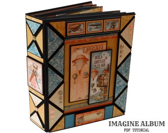 Stellen Sie sich vor Mini Album PDF Tutorial, Mini Album Tutorial, Scrapbook Tutorial, Scrapbook Album PDF Tutorial