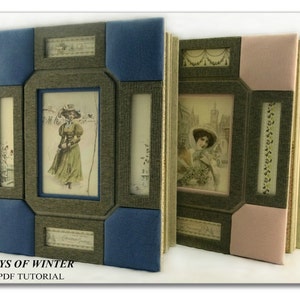 Days Of Winter Photo Folios PDF Tutorial, Mini Album PDF Tutorial, Scrapbook Tutorial, Scrapbook Album Tutorial, Mini Album Tutorial