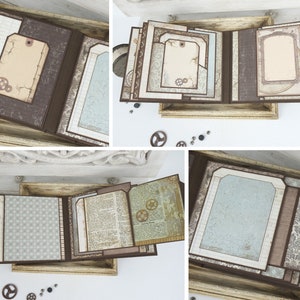 Mini album rapide et facile avec Stamperia Voyages Fantastiques 2 Tutoriel PDF, Tutoriel Scrapbooking image 5