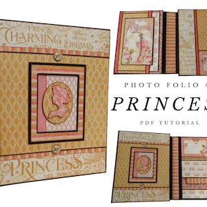 Princess Photo Folio #2 PDF Tutorial, Mini Album PDF Tutorial, Scrapbook AlbumTutorial
