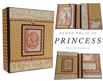 Princess Photo Folio #2 PDF Anleitung, Mini Album PDF Anleitung, Scrapbook AlbumTutorial