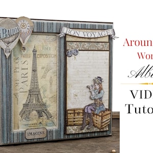 VIDEO TUTORIAL / Around The World Mini Album Tutorial / Scrapbook Tutorial