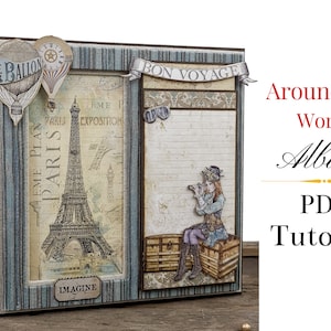 PDF-HANDLEIDING / Zelfstudie Around The World-minialbum / Zelfstudie plakboek