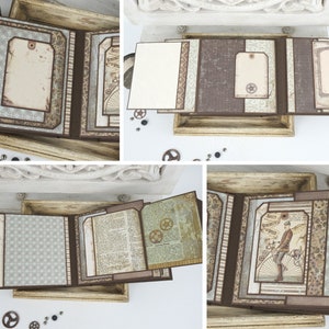 Mini album rapide et facile avec Stamperia Voyages Fantastiques 2 Tutoriel PDF, Tutoriel Scrapbooking image 6