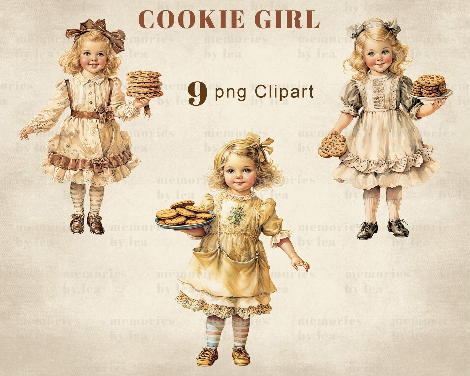 Cookie Girl Clipart, Girl With Cookies PNG Clipart, Baking, Pastry Girl ...