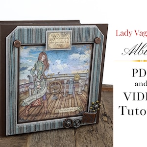 PDF + VIDEO TUTORIAL / Lady Vagabond Mini Album Tutorial / Scrapbook Tutorial