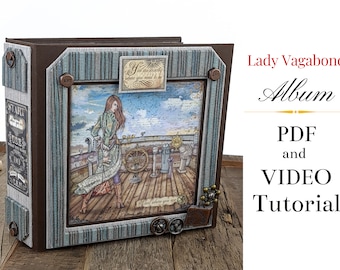 PDF + VIDEO TUTORIAL / Lady Vagabond Mini Album Tutorial / Scrapbook Tutorial