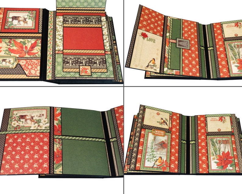 Winter Wonderland Mini Album PDF Tutorial, Mini Album Tutorial, Scrapbook Tutorial, Scrapbook Album PDF Tutorial, Christmas Album Tutorial image 4