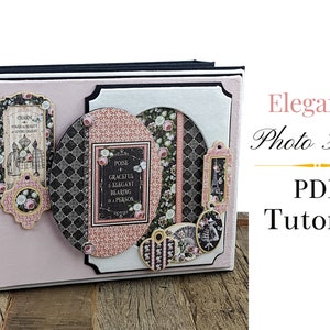 TUTORIEL PDF /Tutoriel élégant avec folio photo / Tutoriel Scrapbooking/Album photo folio