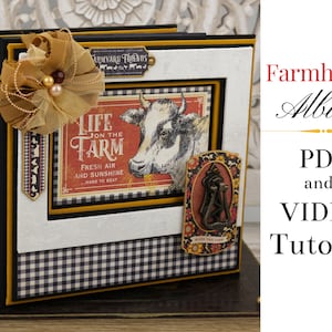 PDF + VIDEO-TUTORIAAL / Zelfstudie boerderijminialbum / Zelfstudie plakboek