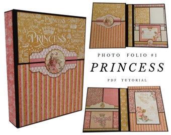 Princess Photo Folio #1 Tutoriel PDF, Tutoriel Mini Album PDF, Tutoriel Album Scrapbook