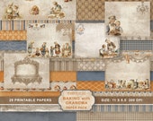 Baking Printable Papers, Baking Grandma Junk Journal, Scrapbook Baking Digital Paper, 11 x 8.5, Baking Junk Journal Kit, Digital Download