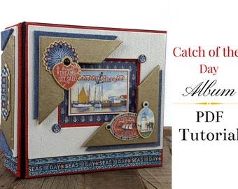 PDF TUTORIAL /Catch Of The Day Album Tutorial / Scrapbook Tutorial