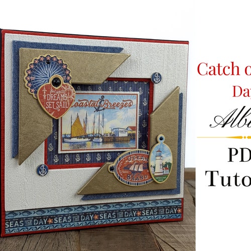 PDF TUTORIAL /catch of the Day Album Tutorial / Scrapbook Etsy