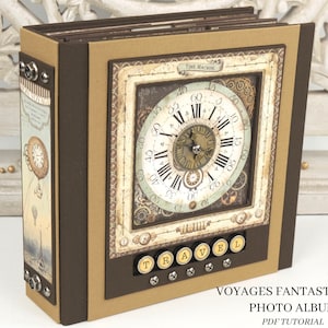 Quick And Easy Stamperia Voyages Fantastiques Mini Album PDF Tutorial, Scrapbook Tutorial