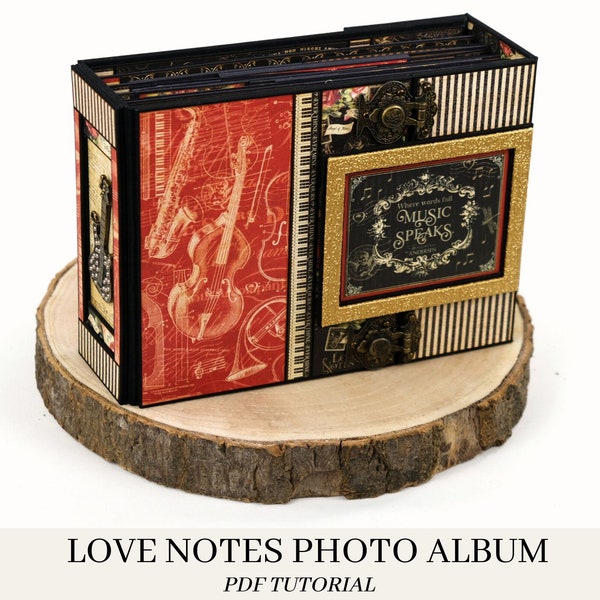 Tutoriel PDF pour mini album Love Notes, tutoriel Scrapbook