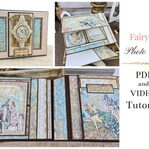 PDF + VIDEO TUTORIAL / Fairytale Photo Folio Tutorial / Scrapbook Tutorial/Photo Folio Album