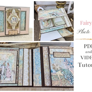 PDF + VIDEO TUTORIAL / Fairytale Photo Folio Tutorial / Scrapbook Tutorial/Photo Folio Album