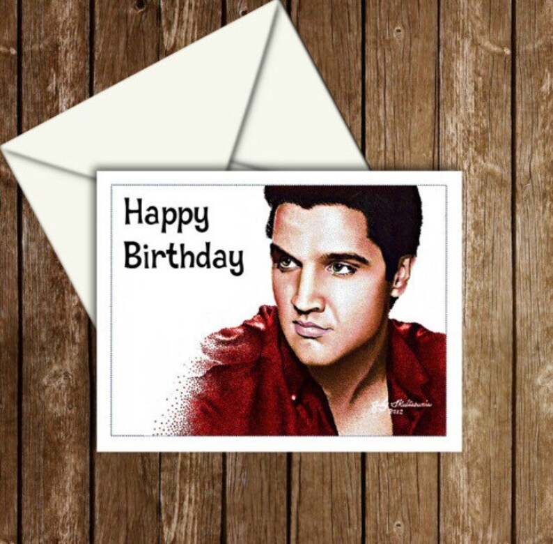 Elvis birthday card etsy
