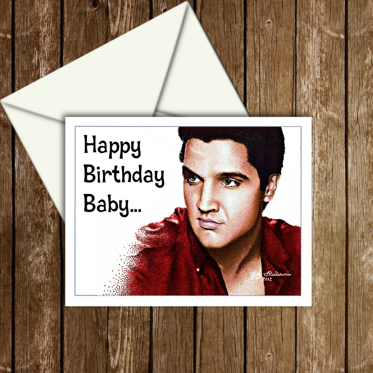 Elvis Birthday Card - Etsy Hong Kong