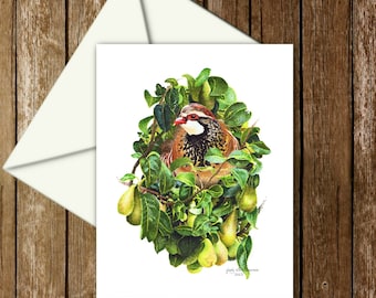 Partridge in a Pear tree Christmas card