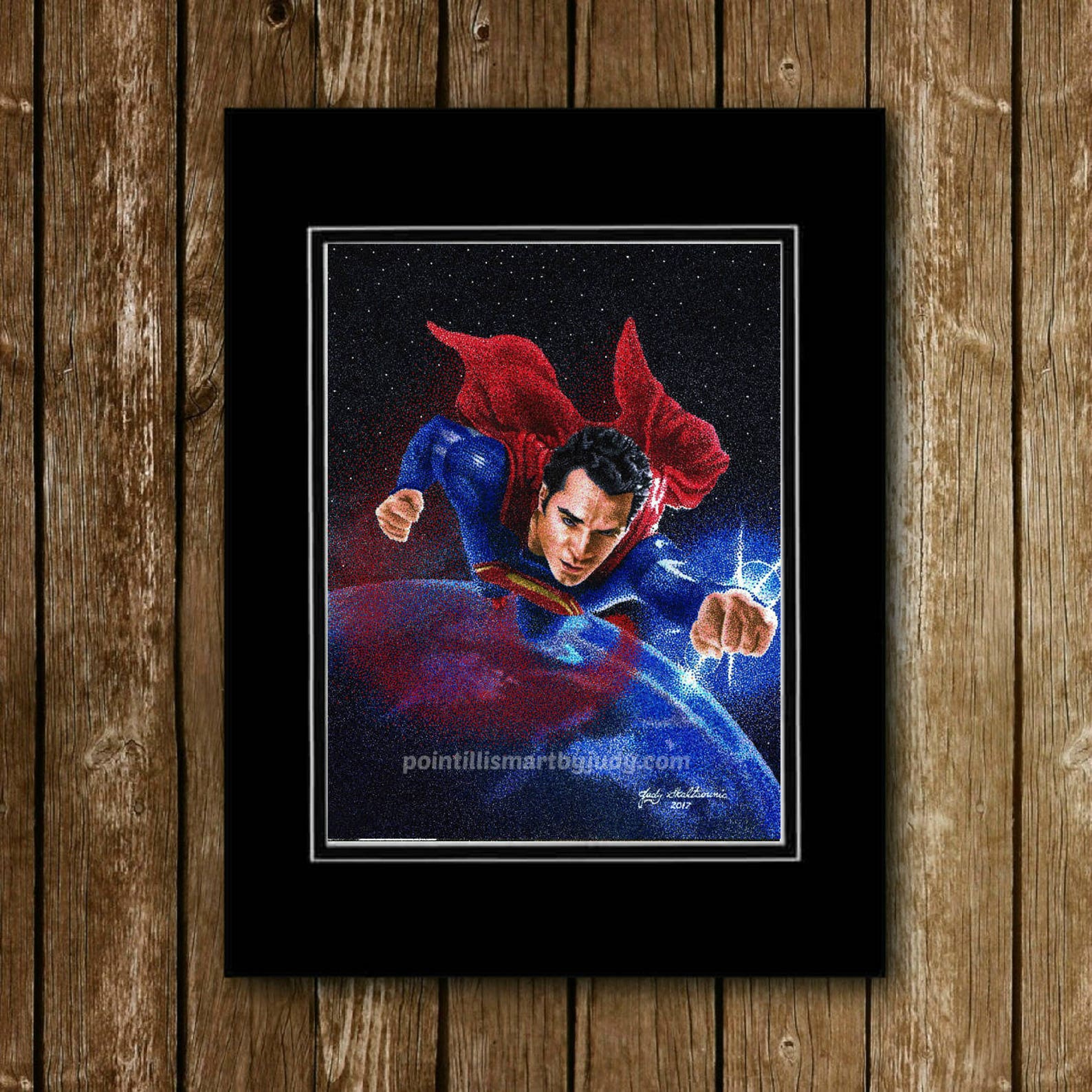 Superman Art Print Etsy