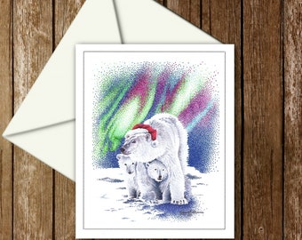 Polar Bear family Christmas card(s)