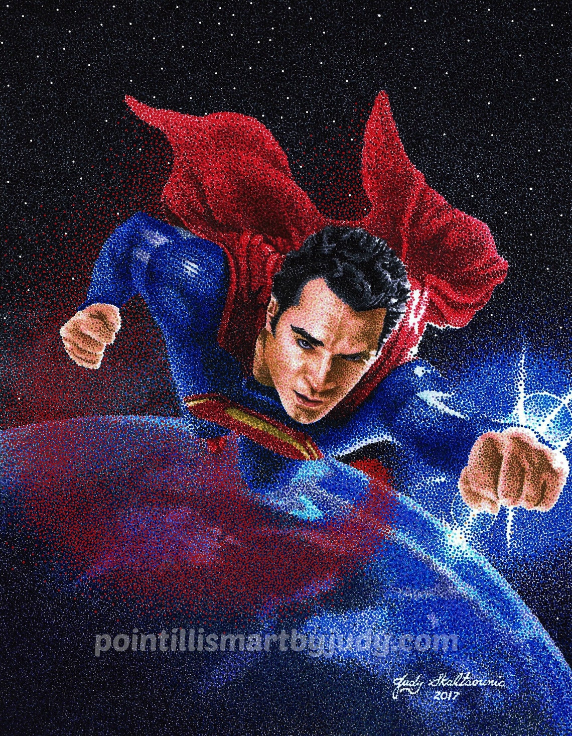 Superman Art Print Etsy