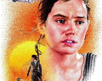 Rey from Star Wars art print