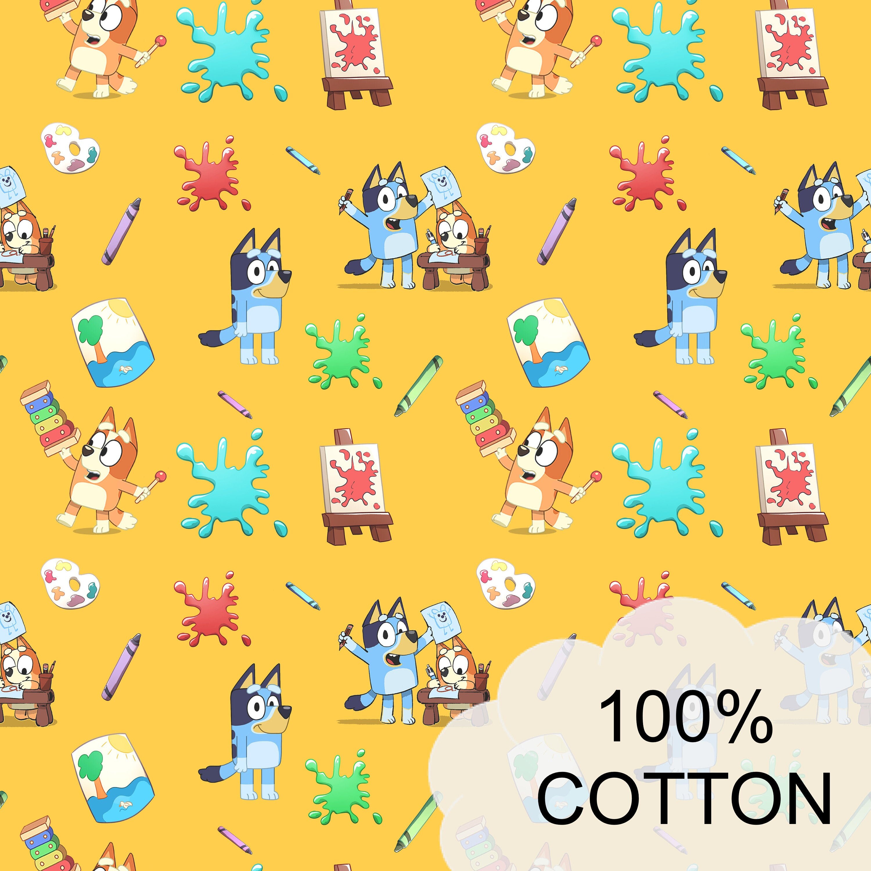 IN STOCK Blue Dog Heeler | Cotton Weave | Fabric by the Cut | Tumbler…