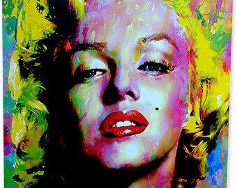 Marilyn Monroe art print on metal. Hand signed by Mark Lewis - rb.mm.m by Mark Lewis Art®