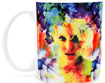 Lady Gaga Coffee Mug signed by Mark Lewis Art ® Collectible Coffee Cup (Lady Gaga Study 1)