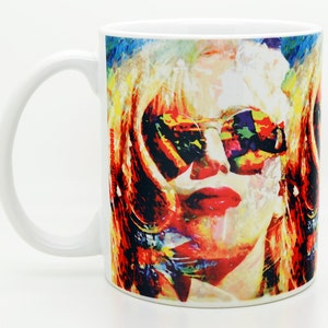Lady Gaga Mug signed by Mark Lewis Art ® Collectible Coffee Cup (Lady Gaga Study 2)