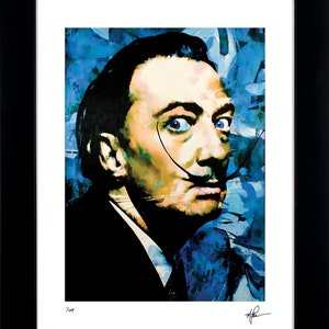 Salvador Dali art print wall decor - framed limited edition art by Mark Lewis Art - am
