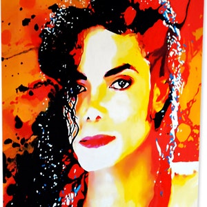 Michael Jackson Wall Art Print On Aluminum by Mark Lewis ® - Vibrant Pop Wall Art for Home Decor Titled: (Perfection Veteran)