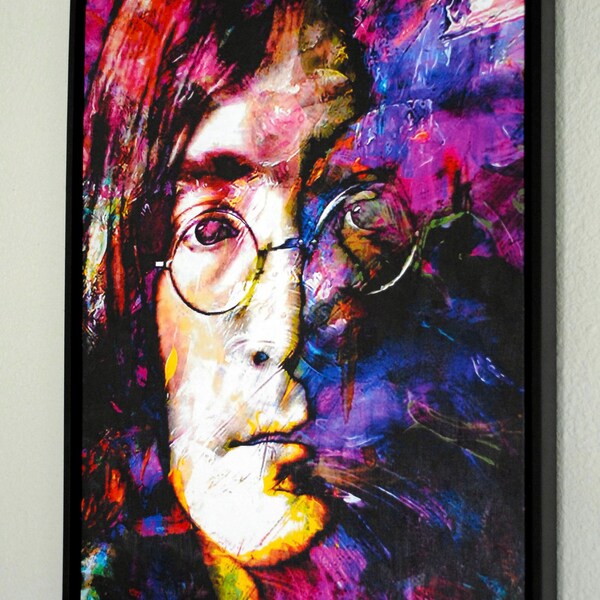Impresión artística de John Lennon / Obra de arte de edición limitada sobre lienzo. Firmada, enmarcada con certificado de autenticidad - jls2.jl.leg de Mark Lewis Art®