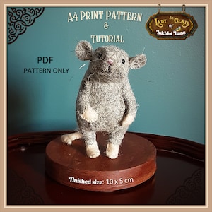 Milton Mouse Felt Friend SEWING PATTERN & Tutorial PDF Instant Download - Lady St. Clair of Inkblot Lane