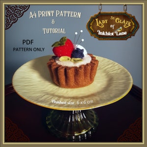 Mini Fruit Tart Pin Cushion SEWING PATTERN & Tutorial PDF Instant Download - Lady St. Clair of Inkblot Lane