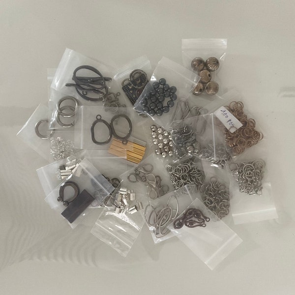 Lot of Jewelry Findings, Wholesale Huge Lot,  Push Gate Clasps, End Cups, Wire Guides, Ribbon, Lace Ends, Cord  Ends, Chains and more.