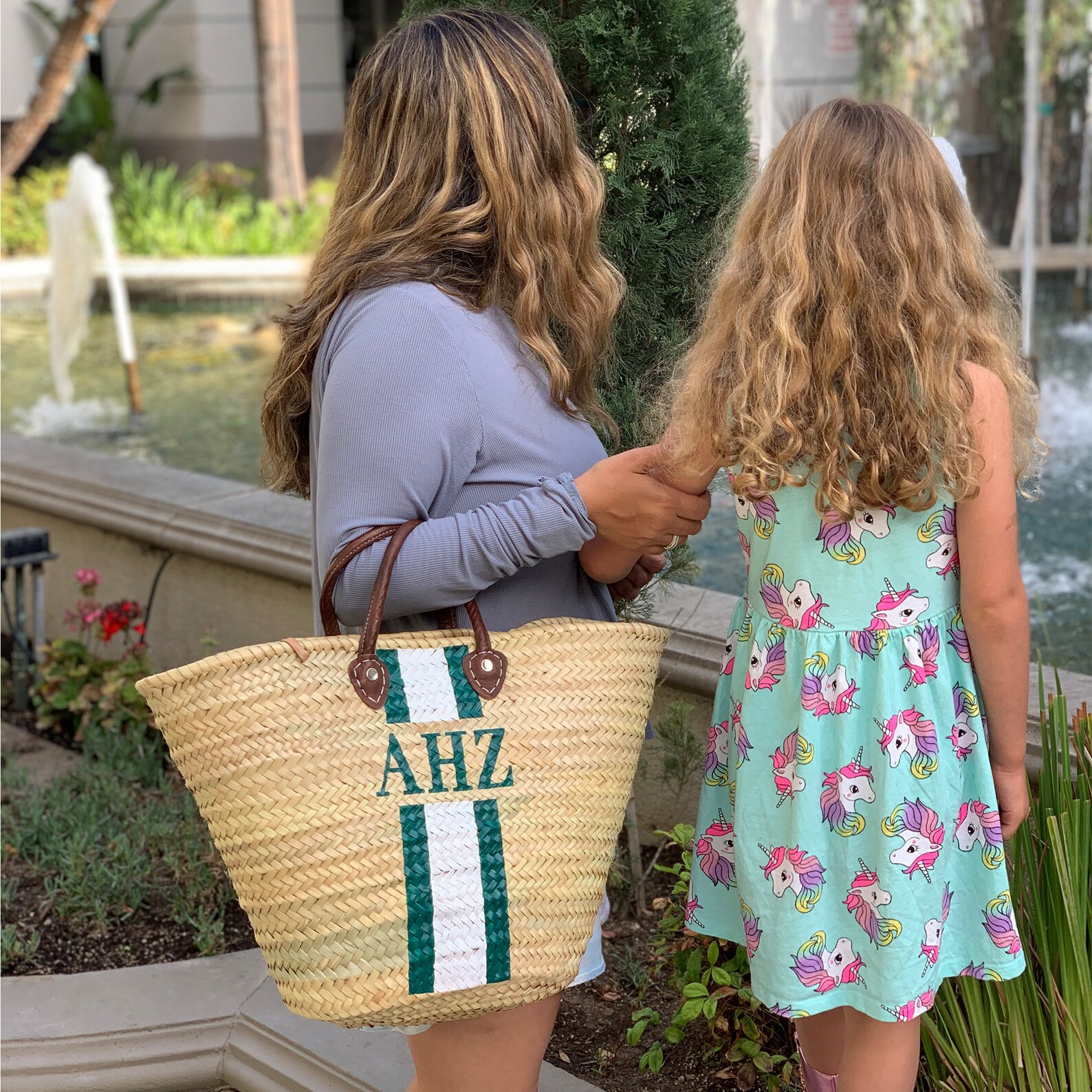 PINK Personalized Straw Bag Monogram Straw Beach Tote Painted Etsy